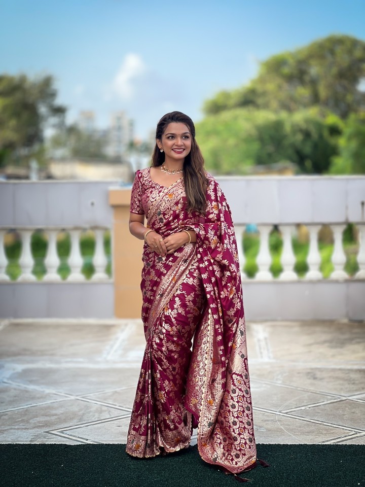 Chemisier De Sari Indien En Soie Violet – Taille Unique, Neuf Avec étiquettes, Pour Mariage