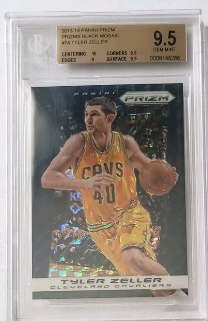 2013-14 Panini Prizm Black Prizms Mosaic #74 Tyler Zeller 1/1 BGS 9.5 Cleveland