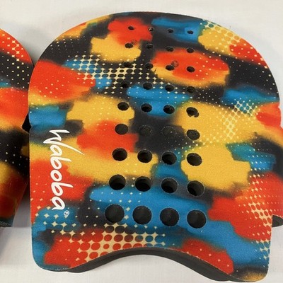 Waboba Catch Mitts Pair Multi Color Pop Art Splatter Water Sports Hand Paddles