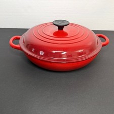 Le Creuset Enameled Cast Iron Braiser 26cm 2.25qt Cerise Red Made in France