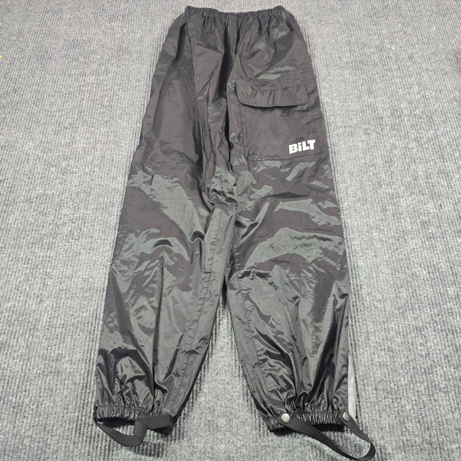 BILT BLW 8 Waterproof Motorcycle Over Rain Pants Mens Small Black