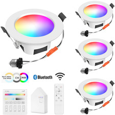 Smart Bluetooth 9W RGB RGBW LED Mesh Down Lights Ceiling Spotlight Panel Lamp 