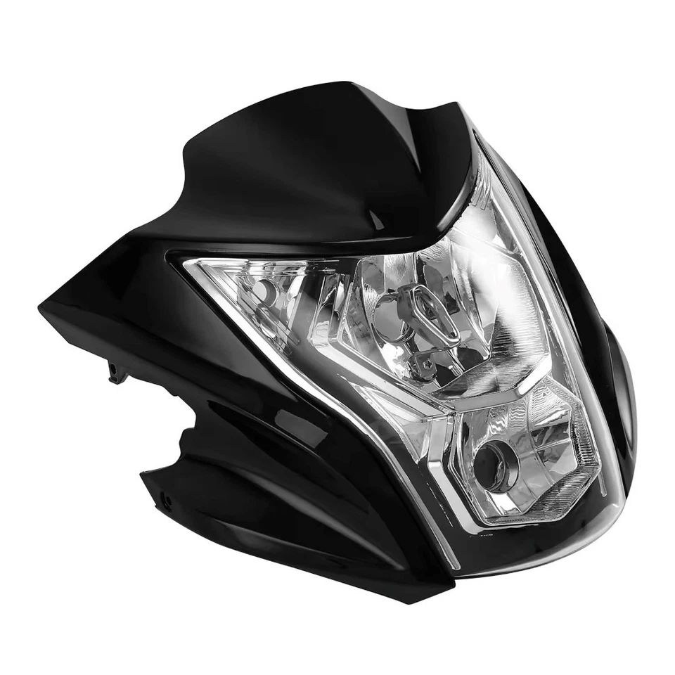 Conjunto de faros delanteros negros para motocicleta Kawasaki ER-6N ER650 para 2012-2018 Foto 4 de 4