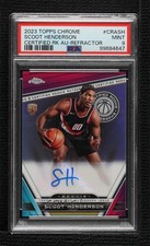 2023-24 Chrome Certified Rookie Refractor Scoot Henderson PSA 9 MINT Auto 0ll2