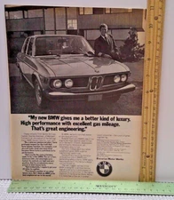 Advertising 1974 BMW Bavarian Motor Works Better Kind of Luxury Stanley Adelman