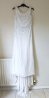 Pronovias Ivory Embellished Ballgown Wedding Dress UK14  Boxed  Floral Belt