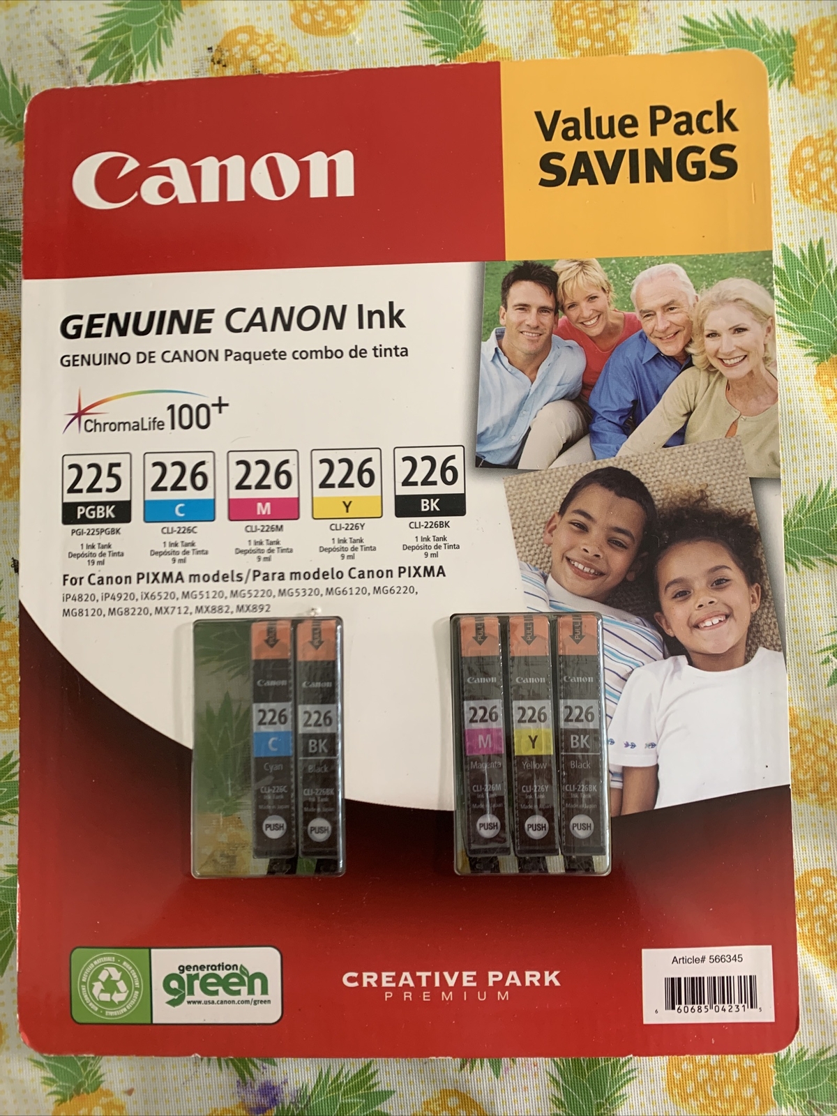 Value Ink CANON GENUINE PRINTER INK VALUE PACK - CANON PIXMA MODELS - Open Box ...