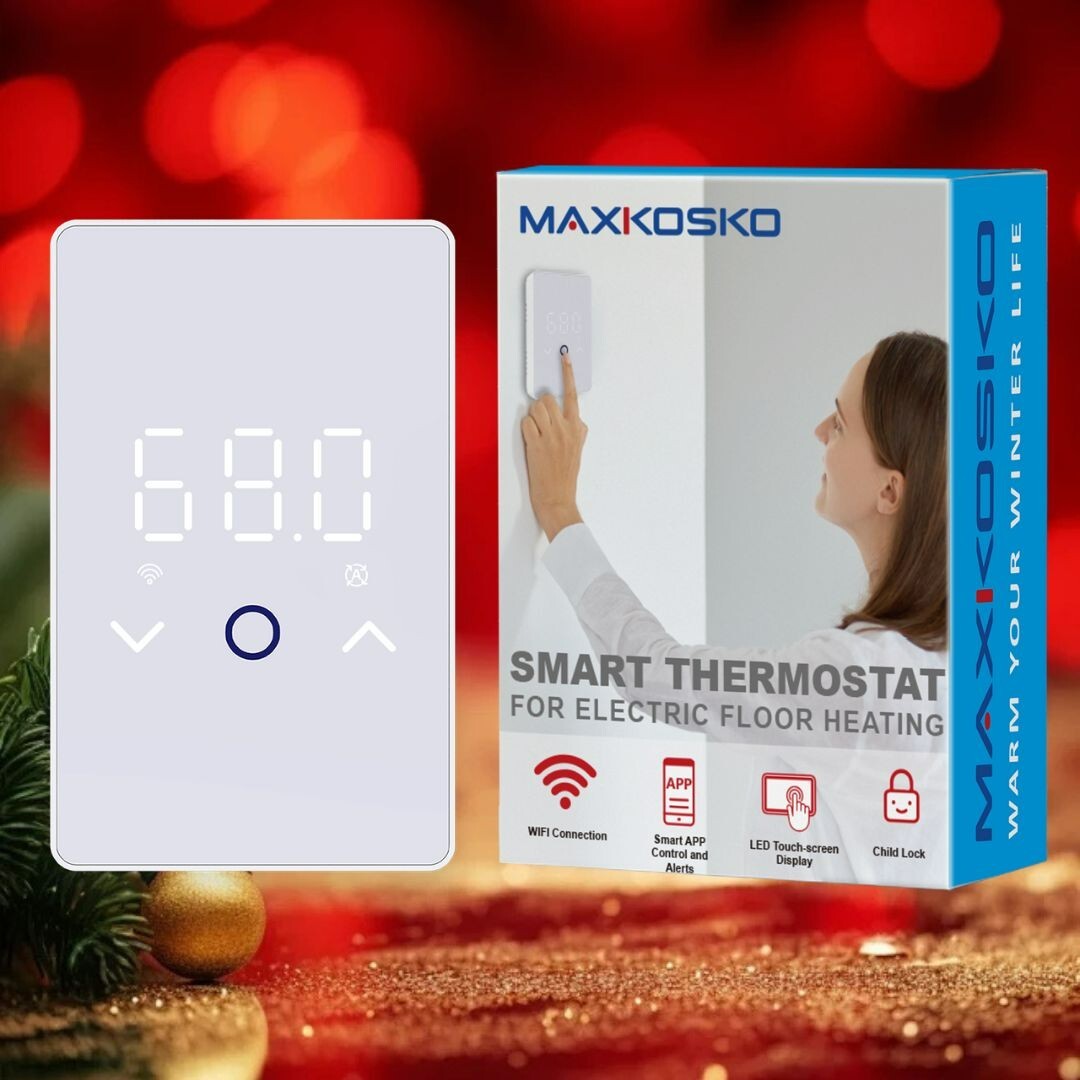 4 Smart Touchscreen WiFi Thermostats for Electric Floor Heating-image