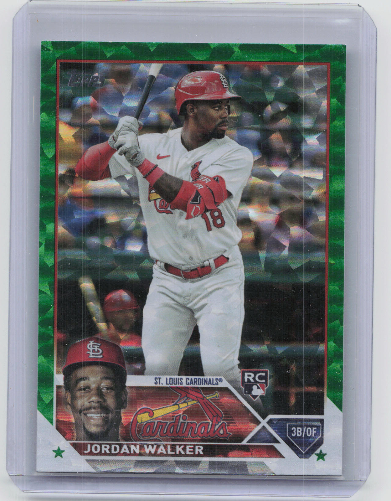 2023 Topps #344 Jordan Walker Green Foil #/499