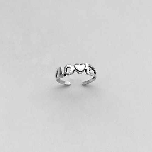 Sterling Silber Love Toe Ring, Silberringe, zierlicher Ring, Herzring - Bild 2 von 12