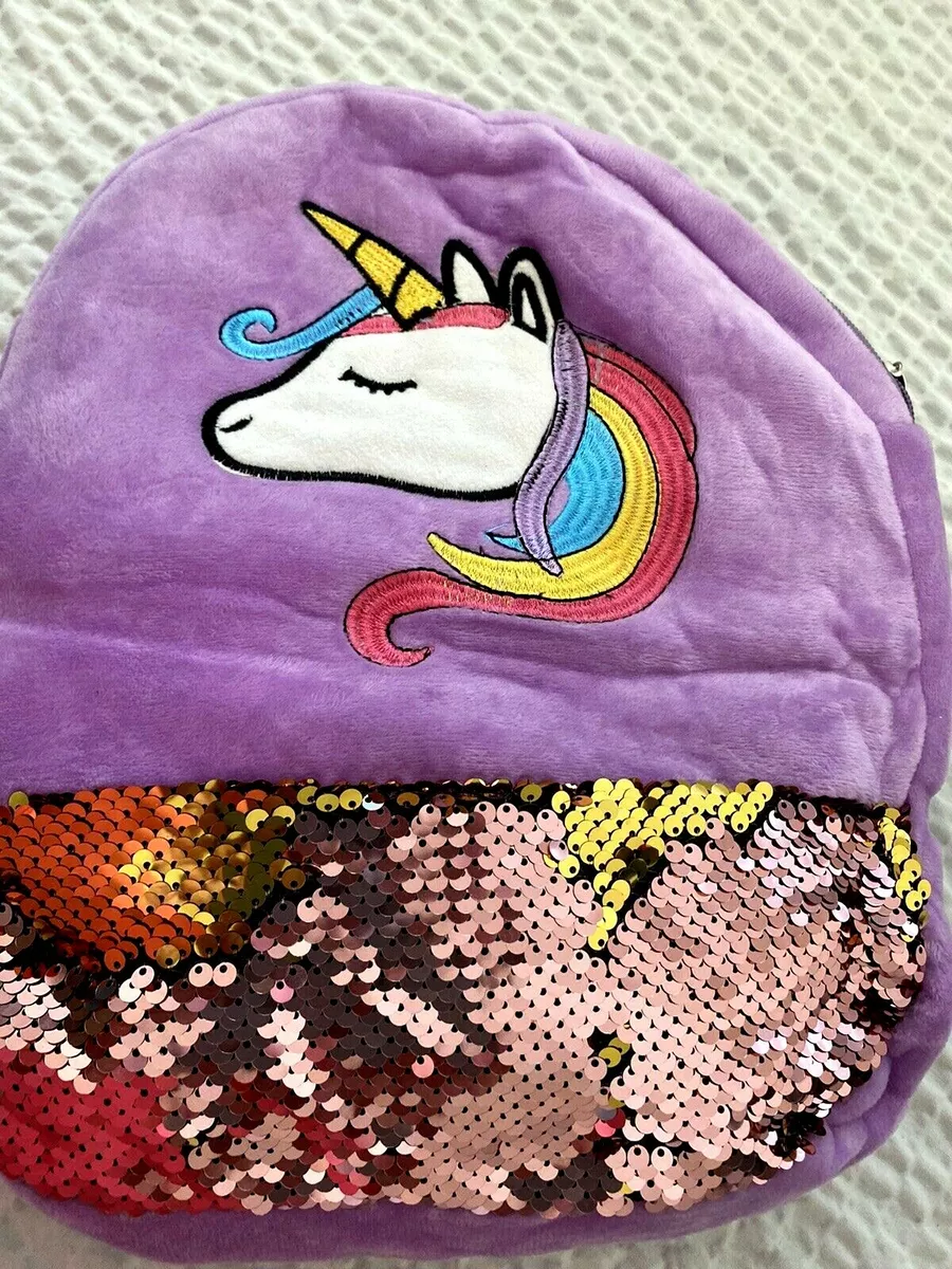 Unicorn Backpack Glitter Girls Plush Unicorn Bag Little Kids Small