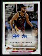 2023-24 Topps NBA G-League Pete Nance #AC-PN Chrome Refractor Auto Charge