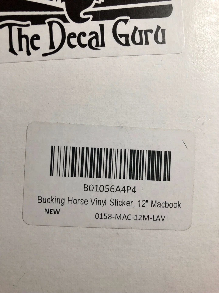 Decal Guru 0158-MAC-12M-LAV Bucking Horse Vinyl Sticker, 12" Macbook, Purple - Image 3 of 3