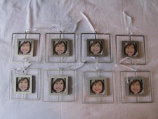 8 NEW NICKEL PICTURE FRAMES STONEBRIAR COLLECTION 4 1/2" FITS 2.5 PHOTO ORNAMENT