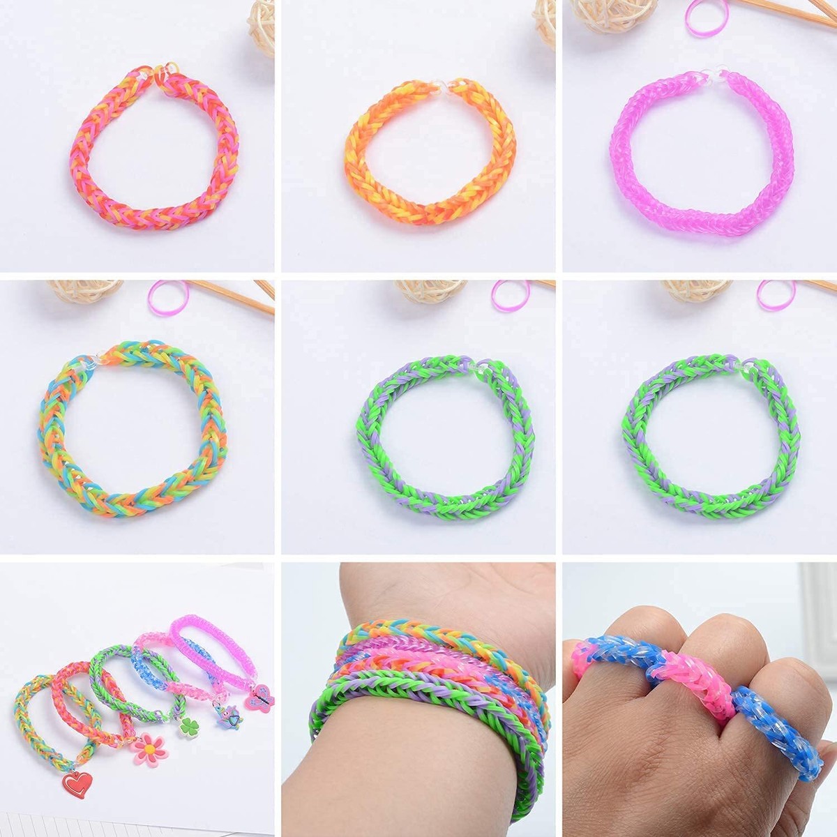 Kit Bracelets Élastiques 2500+ Pièces 30 Couleurs - Loisir Créatif Enfant Avec Perles Et Accessoires