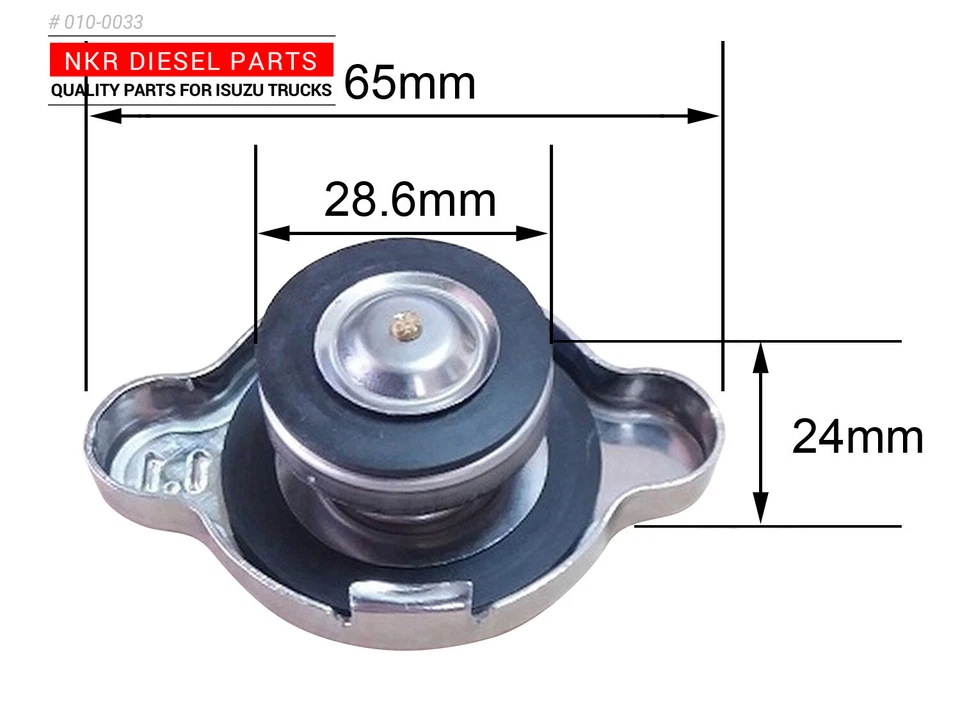 Radiator Cap For Isuzu NPR NRR NQR NPR-HD 4HK1 5.2L 4HE1 4.8L 6HE1 7.1L 98-16 - Image 4 of 4