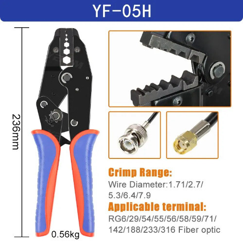 Coaxial Cable Crimping Pliers YF-05H YF Series - Picture 8 of 14