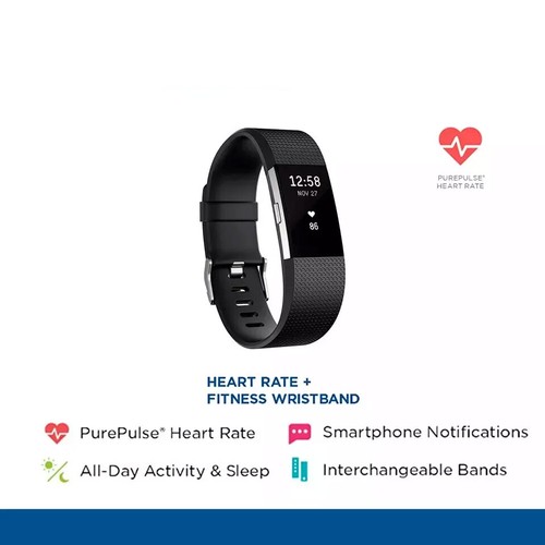 New Fitbit Charge 2 Heart Rate Monitor Fitness Wristband Tracker - Picture 4 of 14