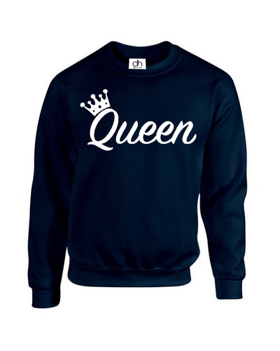 König Königin Krone Mine Kapuzenpullover Lustig Valentinstag Paar Passend (Hood) - Picture 18 of 19