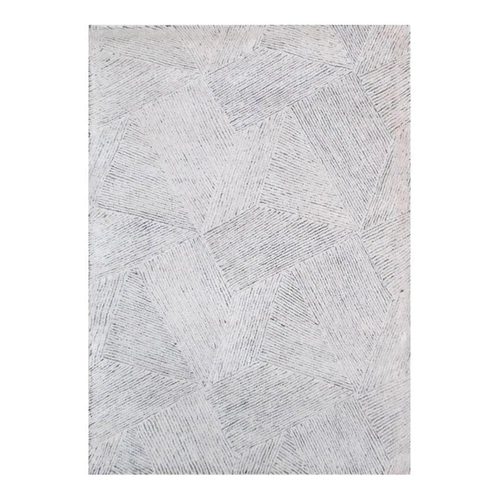 Uttermost Paonia 72x108" Modern Wool Geometric Rug in Gray and Ivory - Picture 1 of 3