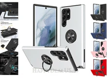 For Samsung Galaxy S22 Ultra- ShockProof Armor Rugged Cover Case Stand Ring