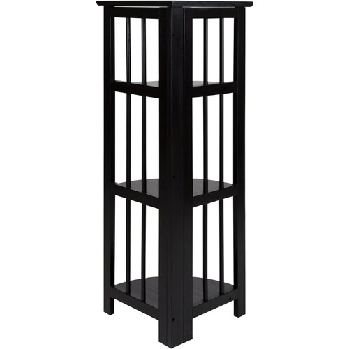 4 Tier Bookcase Thin Bookshelf Tall Vertical For Wall Book Shelf Small Narrow - Picture 5 of 7