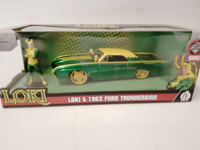 Jada Toys MARVEL Die Avengers Loki Ford Thunderbird + Figur 1/24 253225026
