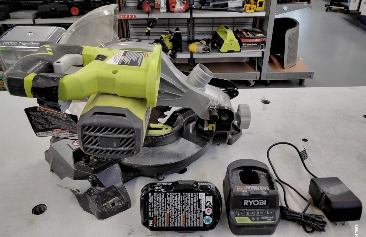 Ryobi battery miter saw outlet