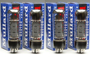 NEW-MULLARD-EL34-REISSUE-6CA7-VACUUM-TUBES-QUAD-MATCHED-4PCS