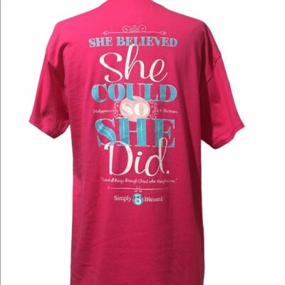 Simply Blessed Women's T-Shirt ''I can do all things through Christ'' Phil 4:13