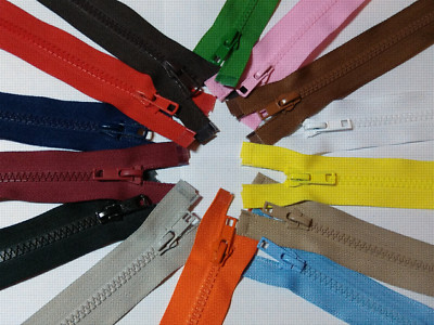 Chunky Teeth Zip Heavy Duty Zipper - Nr.5 Open End verschiedene Längen - (20 Farben)