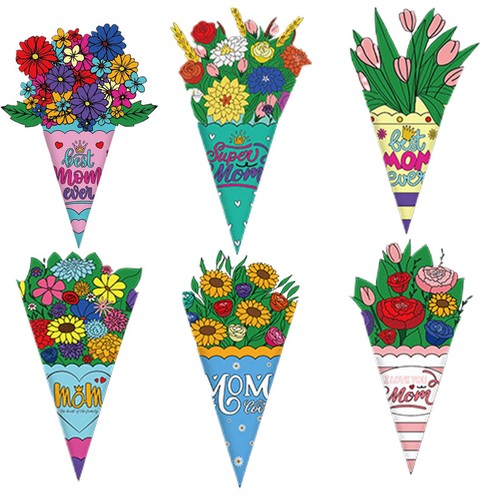 Mother's Day Flower Bouquet Craft Kit Spring Floral Crafts Set of 6