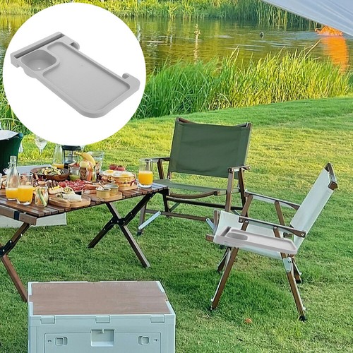 Outdoor Chair Storage Tray Side Sofa Arm Beach Drink Holder Beverage