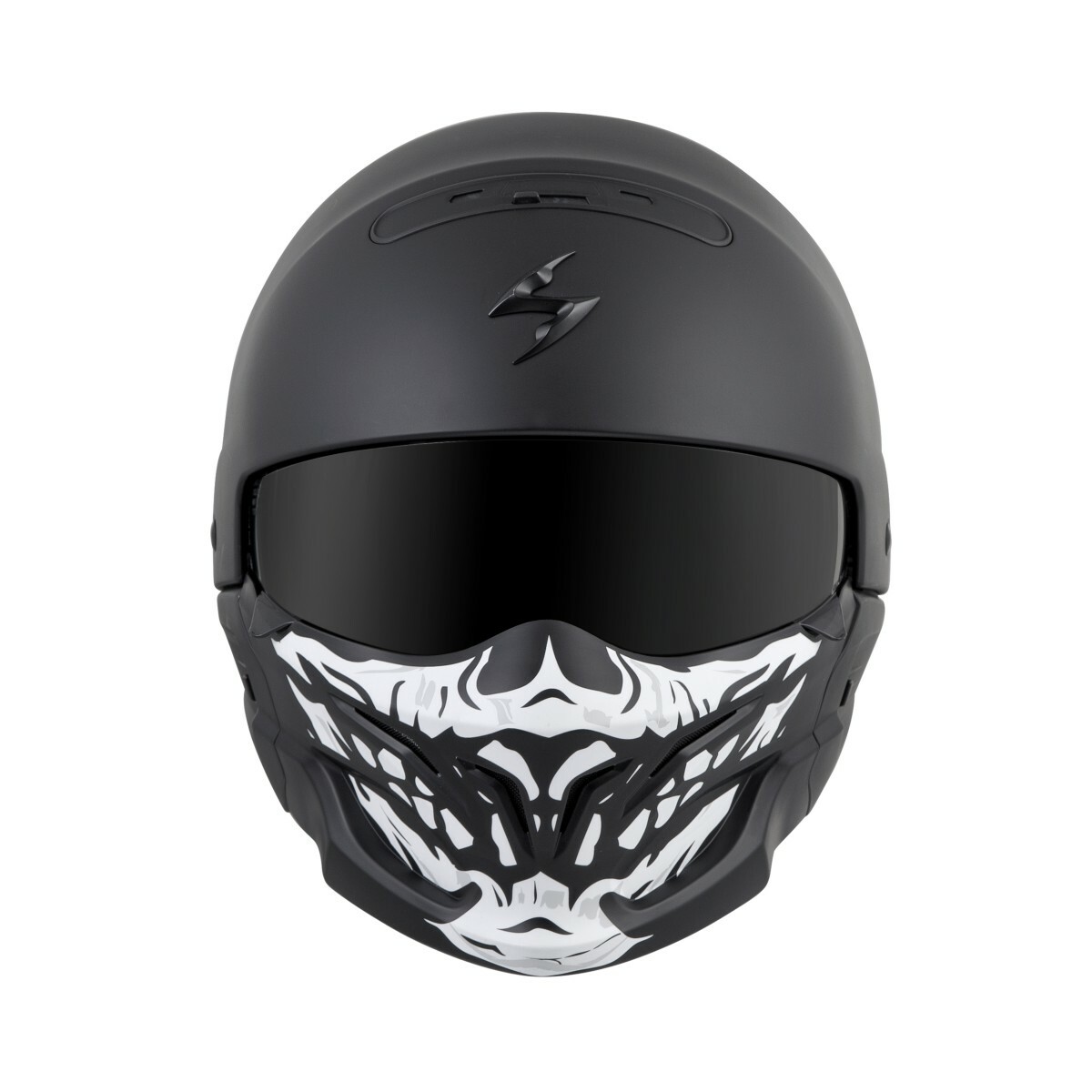 Scorpion Exo-Covert Skull Helmet Face Mask Black & White - P/N 75