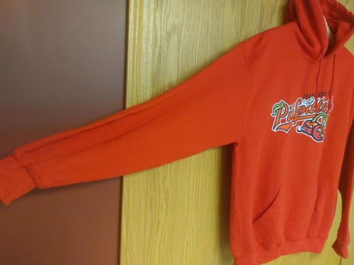 Traverse City Pit Spitters Baseball Med Gilden Heavy Blend Hoodie Red F-S - Picture 12 of 14