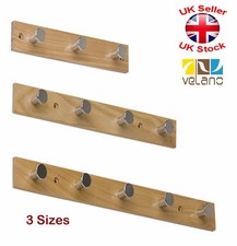 3/4/5 Haken Wandmontage Kleidung Mantel Aufhänger Gestell Mütze Hängehalter Kiefernholz