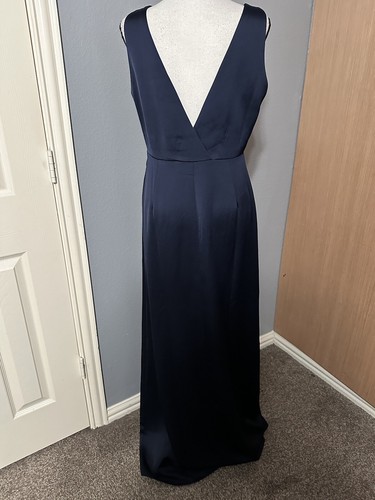 Vestido Anthropologie BHLDN Azul Medianoche Piper Cuello en V Abertura Lateral, $248, Talla 10 - Imagen 7 de 13