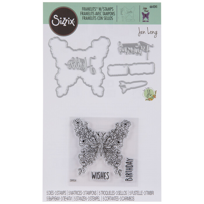 Universal Metal Die Cut Tool Sizzix Framelits Birthday Wishes