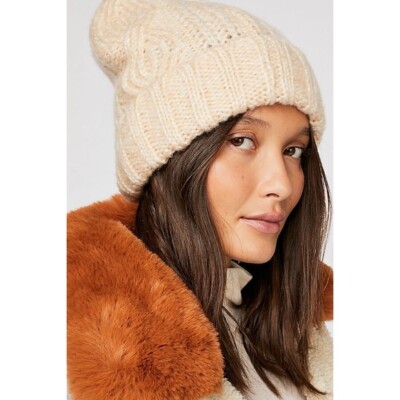 NWT Free People Wool Hat Pre-owned Free People Black 100% Wool Pinch Front Western  main image 2