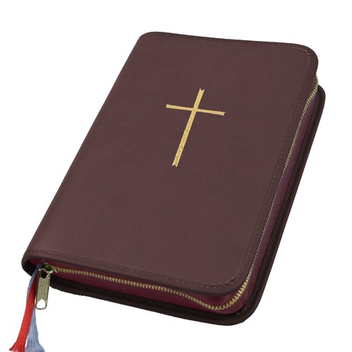 Gotteslob Hülle Gotteslobhülle Kunst Leder braun mit Kreuz gold Gebetbuch