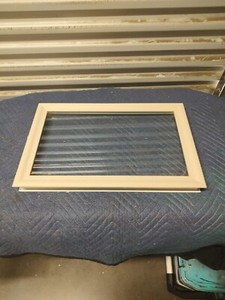 USED Wicker Tan Amarr, Pella Garage Door Window Frame For A 3 Layer 1  3/8 Thick