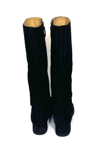 The Original Car Shoe Black Suede Knee Hi Boots Size 36.5 - Imagen 9 de 14
