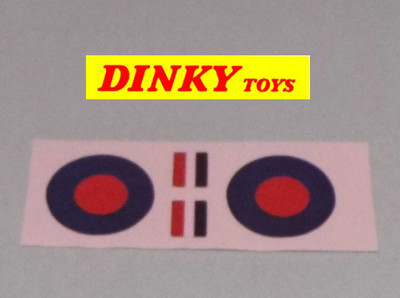 Dinky Hurricane No.718 Original Style Papier Aufkleber Set
