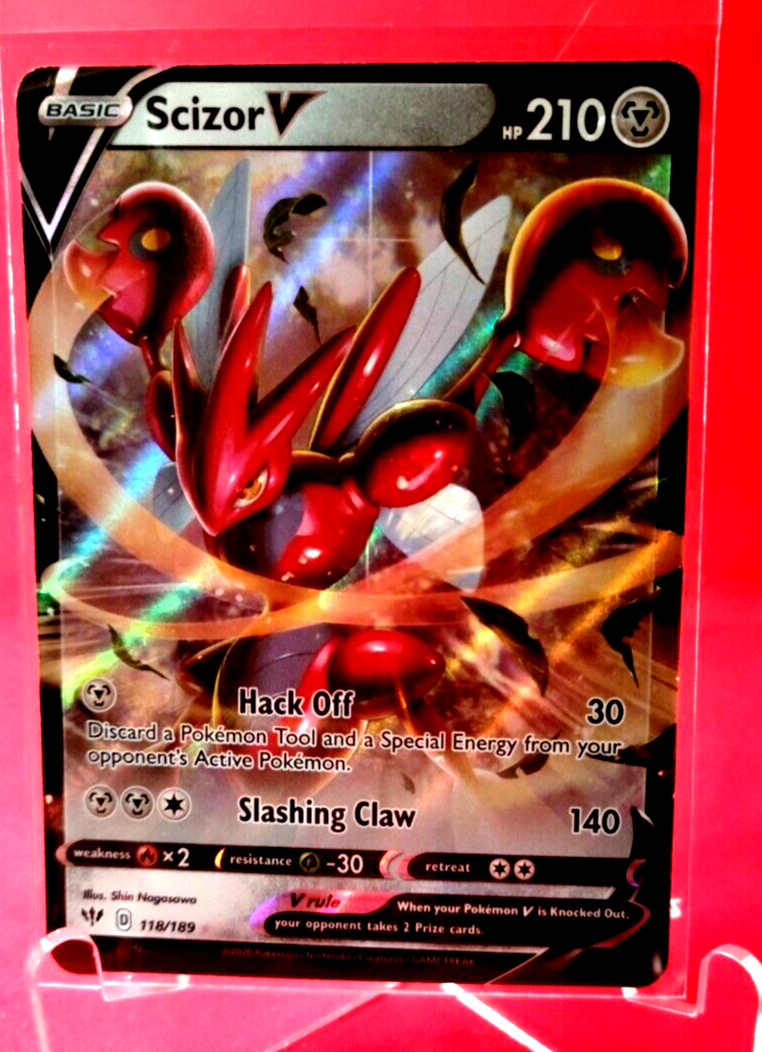 Scizor V HP210 2020 Collectible Pokemon Card No. 118/189 | eBay