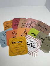 Set of 12 Photo Op Newborn card props Flippable