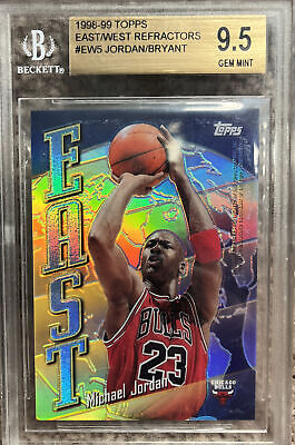 1998 Topps East West Refractor Michael Jordan Kobe Bryant