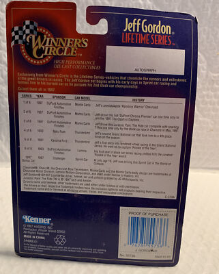NASCAR 1998 Winners Circle Jeff Gordon $1,000,000 Bonus Car | eBay