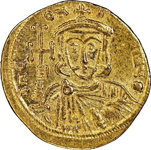 BYZANTINE GOLD- Constantine V & Leo III 'the Isaurian' NGC AU 4/5 Solidus - 58 - Picture 2 of 6