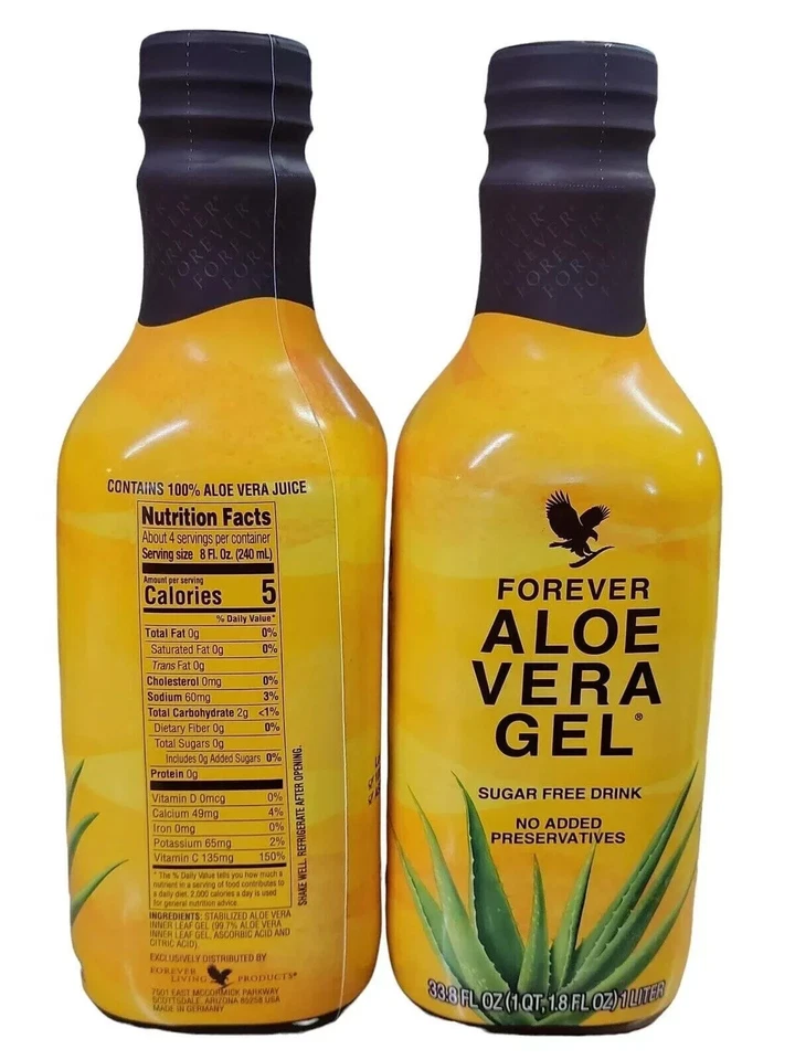 2 Pack Forever Aloe Vera Gel Halal Kosher Vegan All Natural Unisex 33.8FL.OZ. - Image 3 of 4