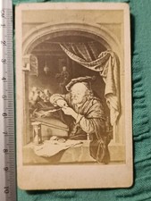 G. Dow "The Writing Master" Antique 19th Century Photo Writer Late 1800s Vintage